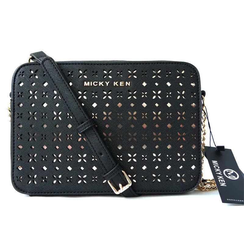 

MICKY KEN 2019 New Luxury Ladies Hollow Bag Fashion Chain Small Square Bag High Quality Pu Shoulder Messenger Bag