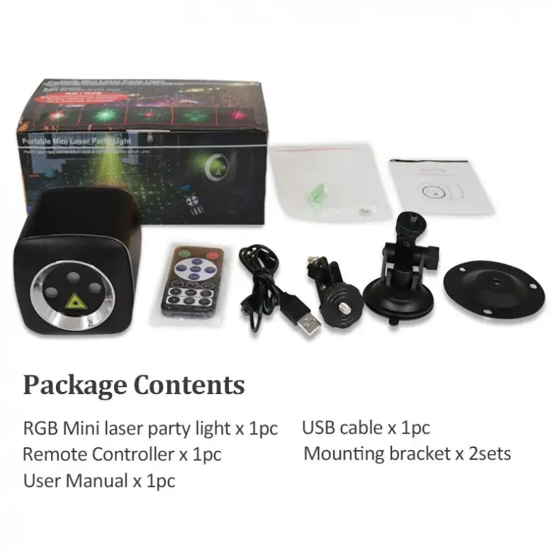 Проектор светильник s Mini RG P32 светодиодный светильник эффект ручной проектор лазерная лампа с дистанционным управлением usb зарядка для дискотеки/DJ клуба