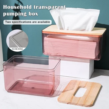 

Nordic Minimalist Tissue Box Living Room Pumping Storage Case with Non Slip Bottom Household --M25