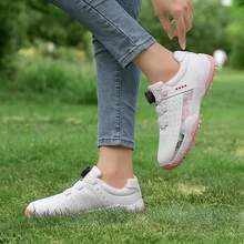 High Quality Golf Shoes Womens Shoes Rotating Buckle Professional Golf Wear Women Genuine Leather Anti-Slip Golf Shoe Spikes