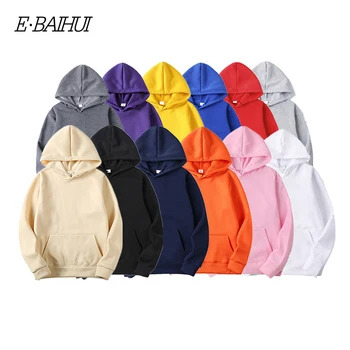 

E-BAIHUI Fashion Brand Men's Hoodies New Spring Autumn Male Casual Hoodies Sweatshirts Men's Solid Color Hoodies Sweatshirt Tops