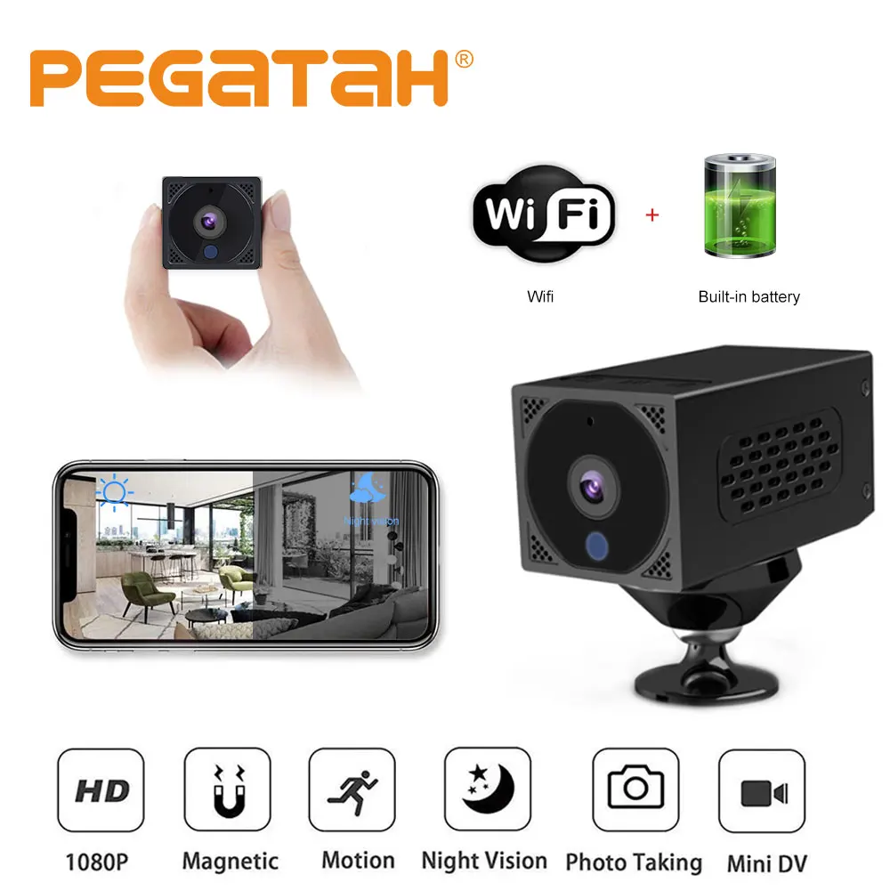 

Wifi mini camera 1080P Full hd small camera Video Recorder 2000Mah battery IR Night vision Camcorders Home Security IP cameras