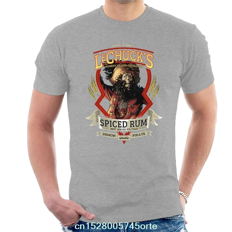 С принтом camiseta LeChucks пряный ром остров обезьян Мужская футболка 100% хлопок женская