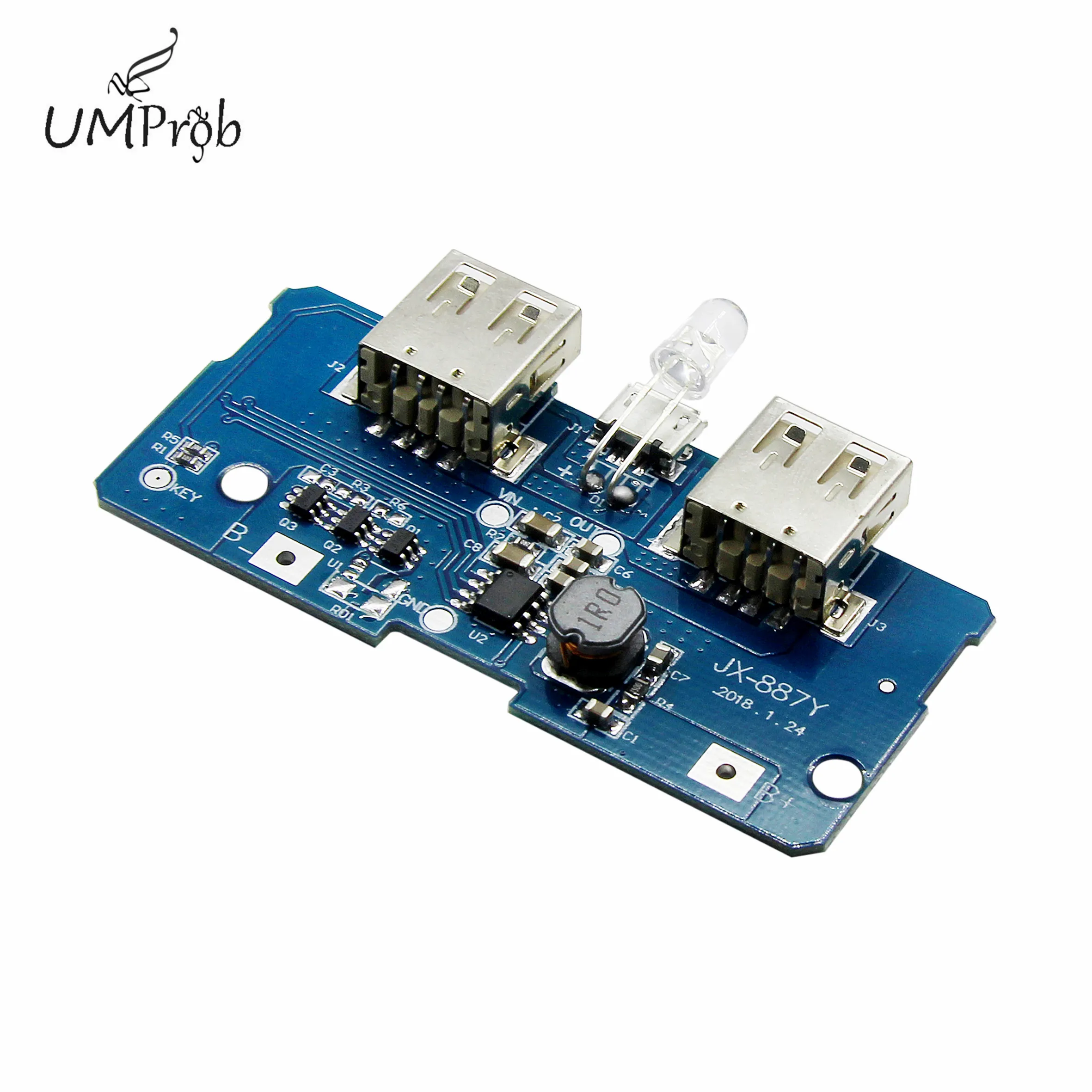 18650 Dual Micro USB 3 7 В до 5 2A Boost Мобильный Внешний аккумулятор DIY литиевая батарея