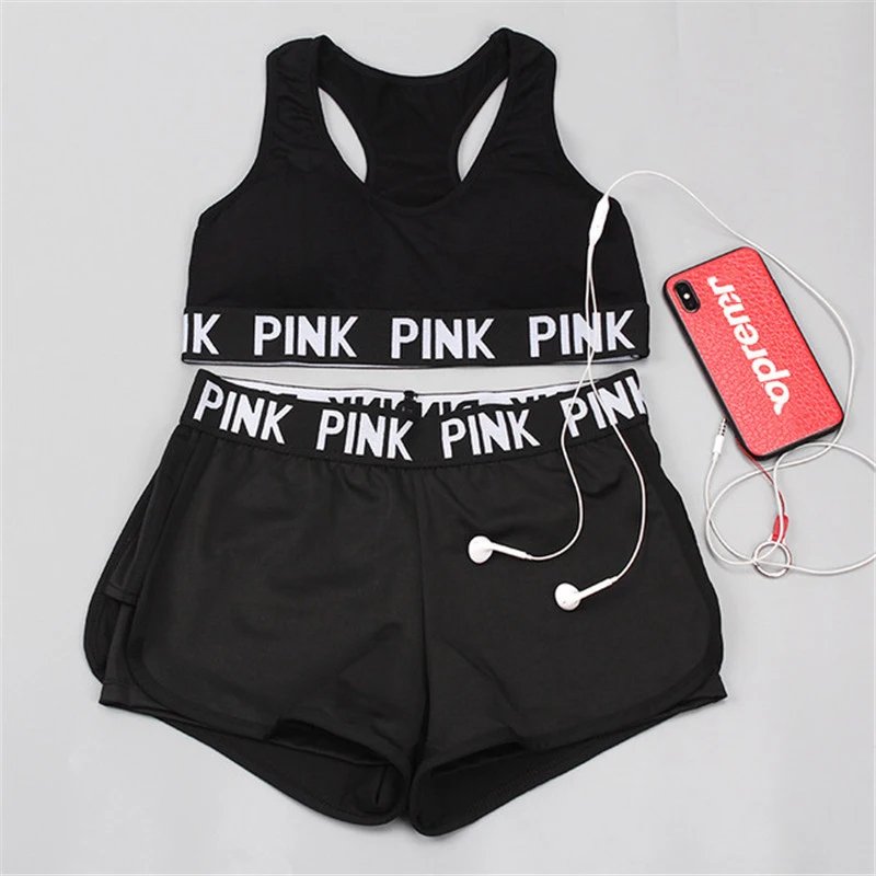 lounge wear women tracksuit for summer spring outfit pink print tank tops female two piece set sports matching sets 2020 drop shipping matching tracksuit set