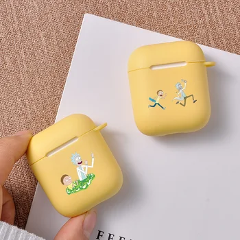 

Cartoon Rick and Morty Earphone Case For Apple Airpods Cases Soft Silicone Earphone Case For airPods 2 Air Pods Charging Box