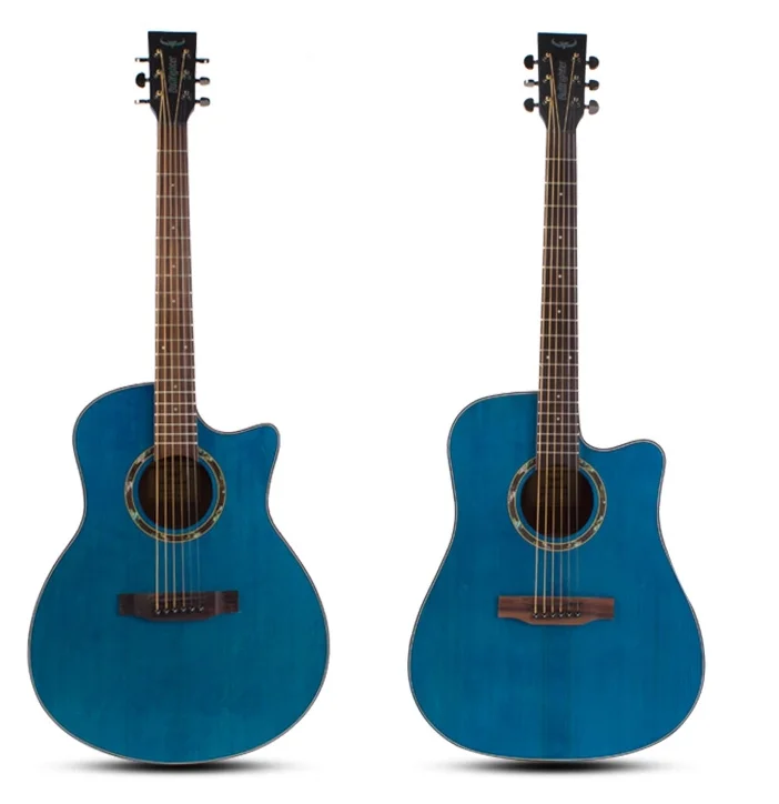 Bullfighter D1 41 дюймов Красочные Твердые Топ cutawayacoustic гитара с низкой ценой - Цвет: Синий