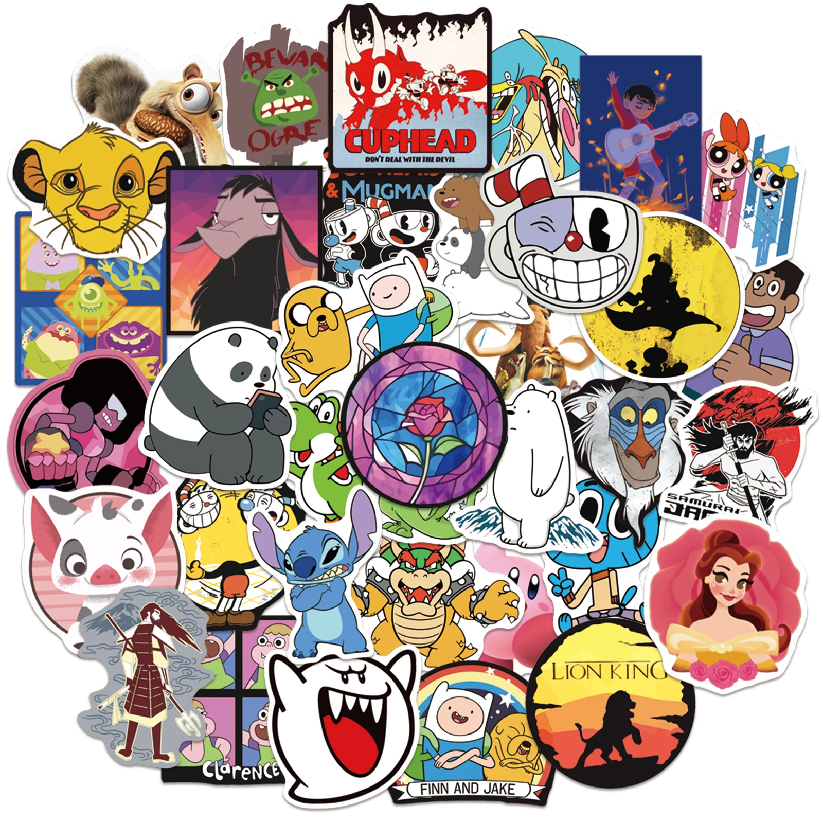 50 Pcs Random Cute Cartoon Anime Character Sticker Best Kids Toy ...