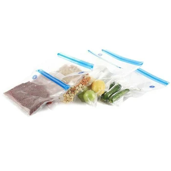 

Transparent Vacuum Food Bags Clear Storage Holder Organizer Plastic Clips