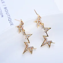 120) 4 шт 11 мм 24K позолоченный цветок с цирконием серьги-гвоздики Высокое качество DIY ювелирных изделий