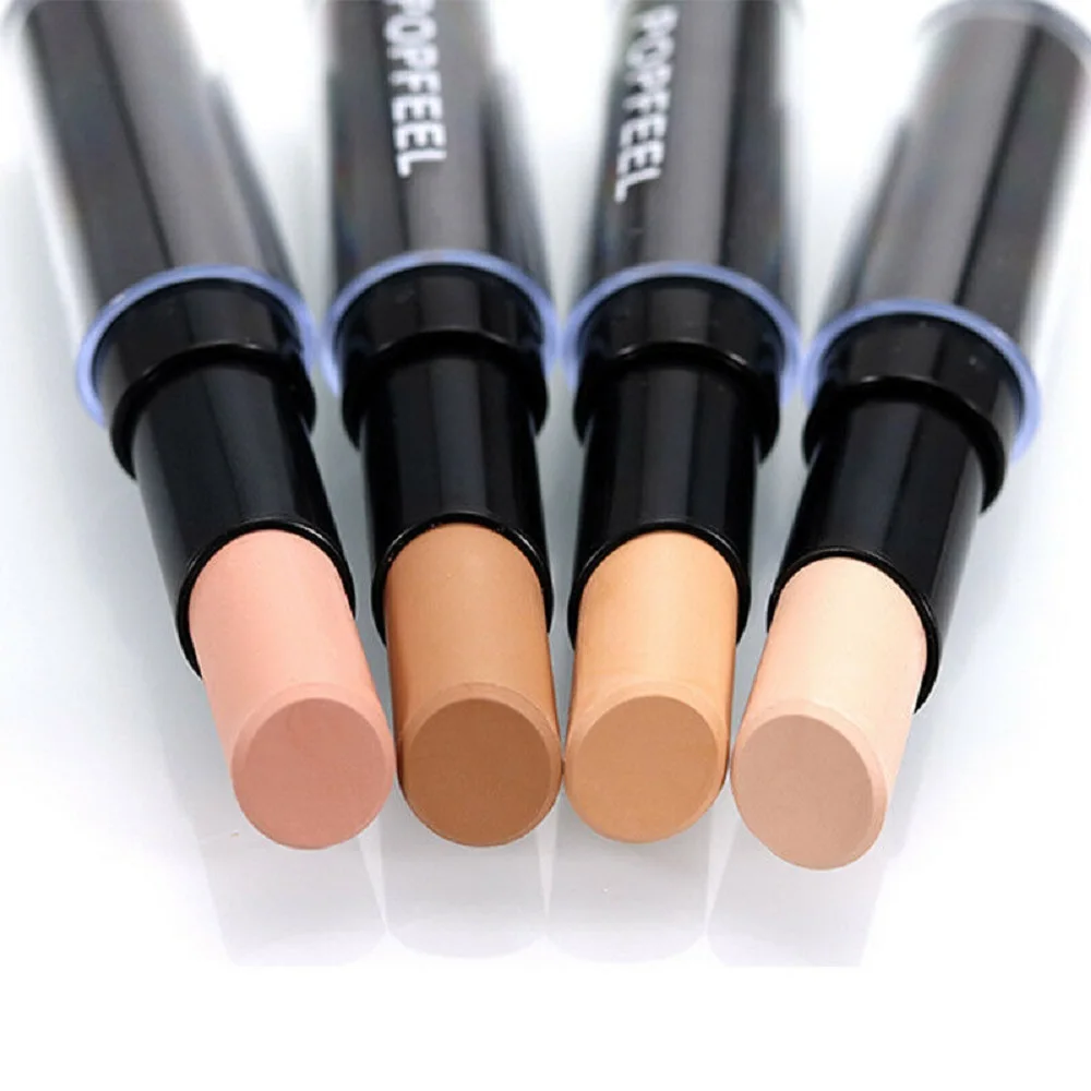 

Popfeel Makeup Concealer Stick Face Make up Foundation Pen Korean Cosmetics Highlighter & Bronzer Primer Pencil Peach Contour