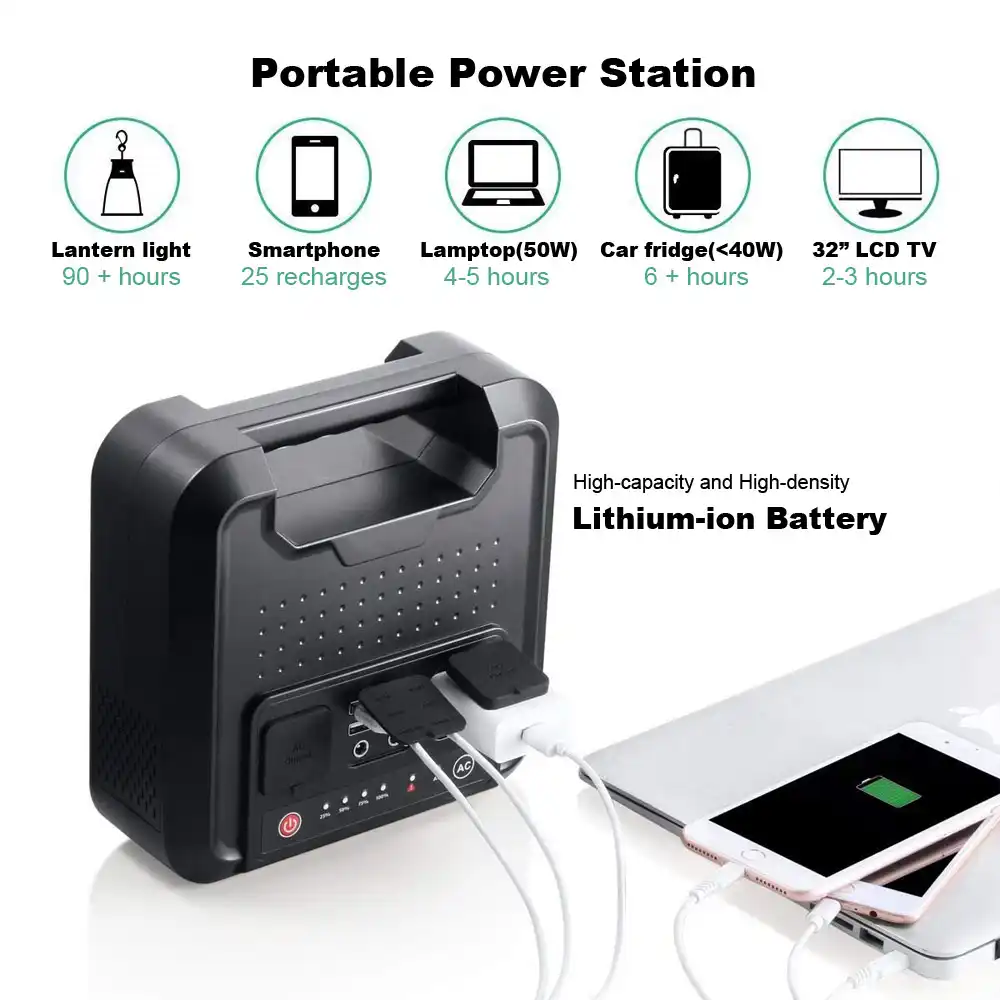 Portable Power Station Power Bank 220v AC Output 110V 220Wh Lithium