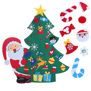 

DIY Felt Christmas Tree Artificial Tree Wall Hanging Ornament Children New Year Gifts Christmas Decorations For Home kerst