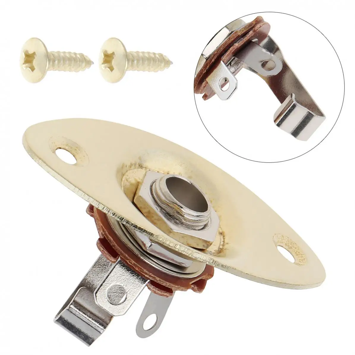 

Gold Oval Output Jack Socket Bass / Electric Guitar