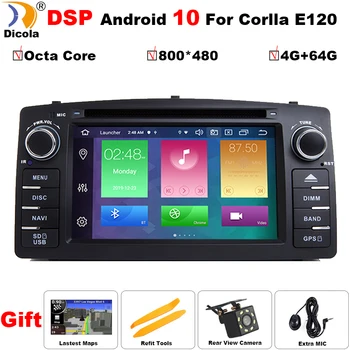 

Android 10 Octa Core DSP Car DVD GPS For Toyota Corolla E120 BYD F3 touch screen WIFI RDS GPS Car radio Support OBD DTV DAB+