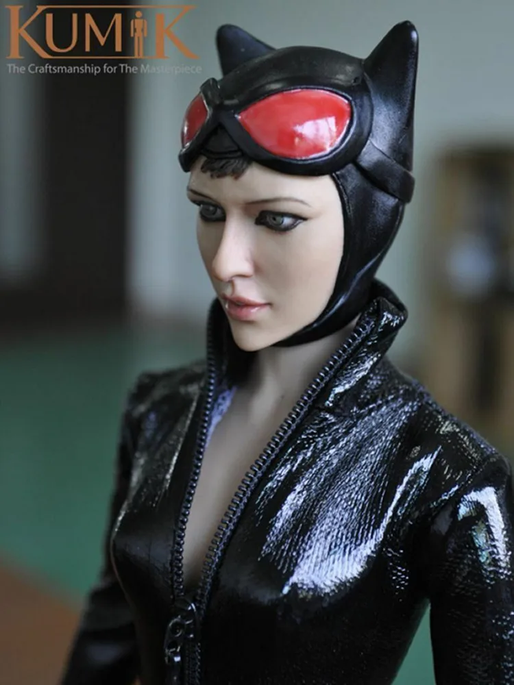 1:6 кумик KMF029 Женщина-кошка CG CY девушка женское тело в черном 1" фигурка