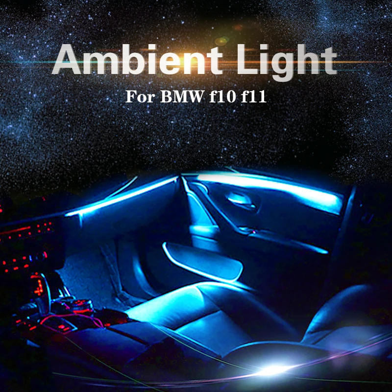

Car interior door bowl handle ambient light for f10 f11 bmw 5 series decorative lamp no damage instal LED light stripes 2 colors