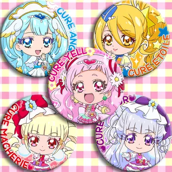 

Japan Anime Hugtto!Pretty Cure Cosplay Badge Cartoon Collection Bags Badges For Backpacks Button Clothes Brooch Pins gifts