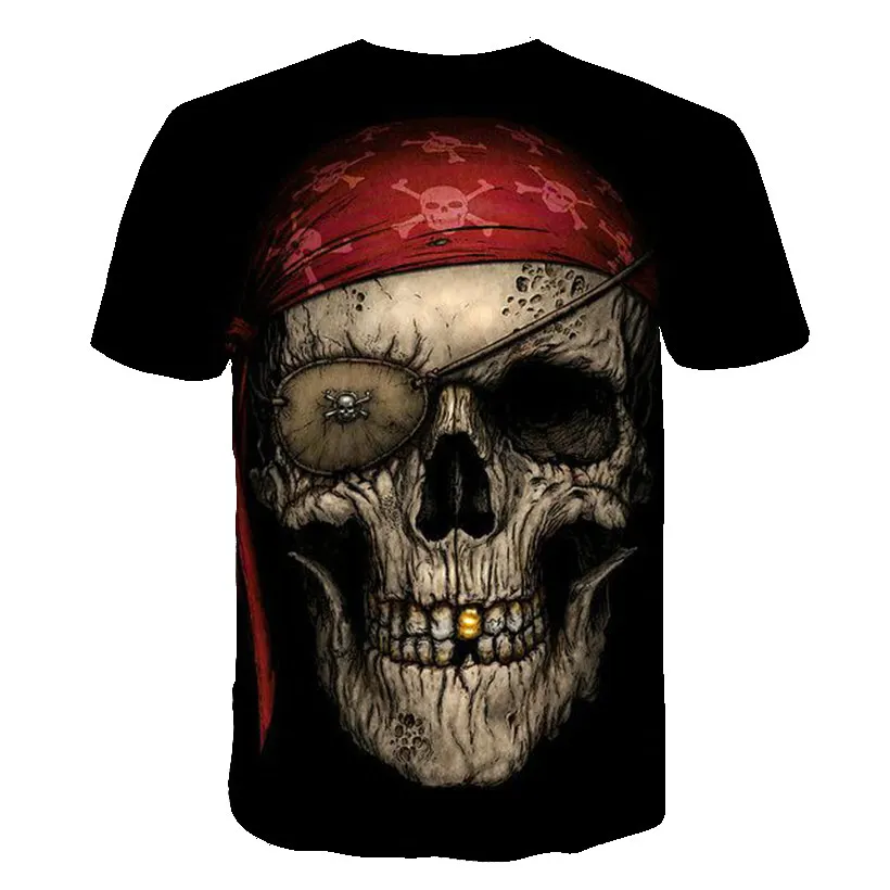 New Skull T Shirt Men Women 3D Print Fire Skull T-shirt Short Sleeve Hip-Hop Tees Summer Tops Cool t shirt Halloween Shirt