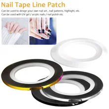 1mm 2mm 3mm beauté rouleau décapage autocollant feuilles nail Art bande ligne bricolage argent or noir blanc outils manucure outil 1 pièces(China)