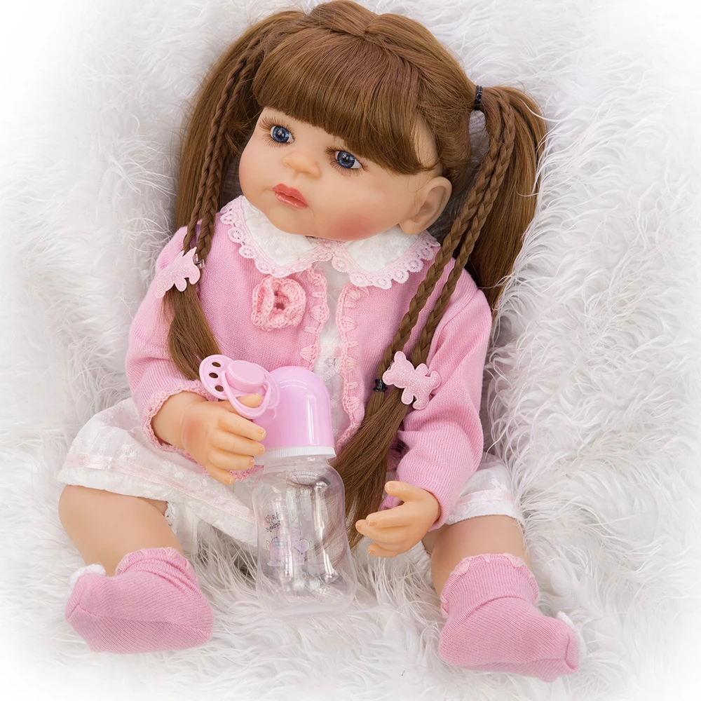 Bebes Reborn doll 57 см полная силиконовая кукла для тела девочка ...