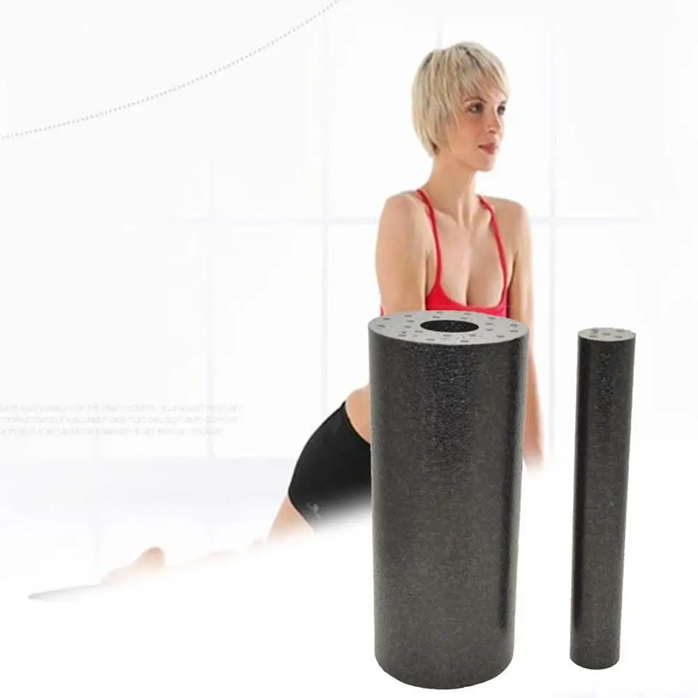 Health Fitness Massage Ball Medicine Yoga Release Fascia Body Pilates Gym Sport Ball Massager Roller Black