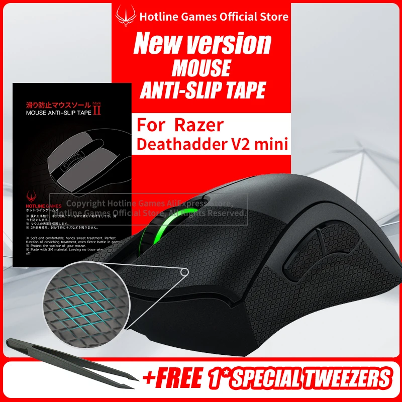 Hotline Games Mouse Anti Slip Tape For Razer Deathadder V2 Mini Sweat Resistant Pads Mouse Side Anti Slip Stickers Mouse Skates Mice Aliexpress