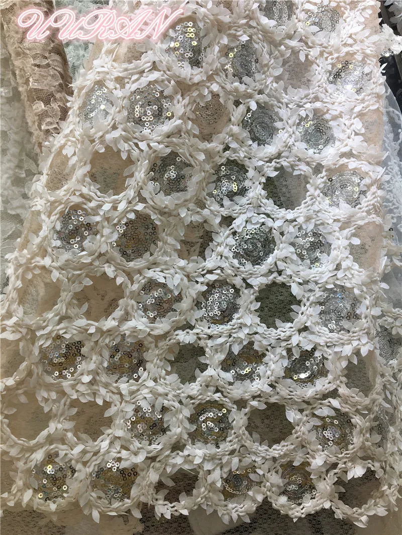 Африканские блестки на тюлевом кружеве с гипюр Стиль в серебристом цвете нигерийский, индийский свадебное тюль, сетчатый материал