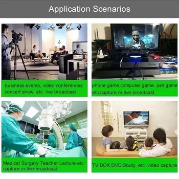 

Video Capture Card USB 2.0 Mini HDMI Video Grabber Live Box For PS4 DVD Game Recording HD Streaming Camcorder Record Camera U7D0