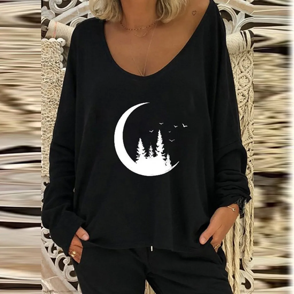 Feitong blusas verano mujer Женские повседневные рубашки с v-образным вырезом и длинными рукавами осенние Рубашки с принтом Блузки blusa feminina Топы
