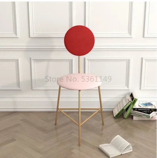 

Nordic Metal Chair Modern Minimalist Makeup Chair Toilet Stool Creative Leisure Chair Armchair Personality Restaurant Chair