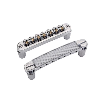 

1 Set Guitar Bridge Metal Durable Tune-O-Matic Parts Tailpiece Set Guitar Bridge for Bass Musical Instrument