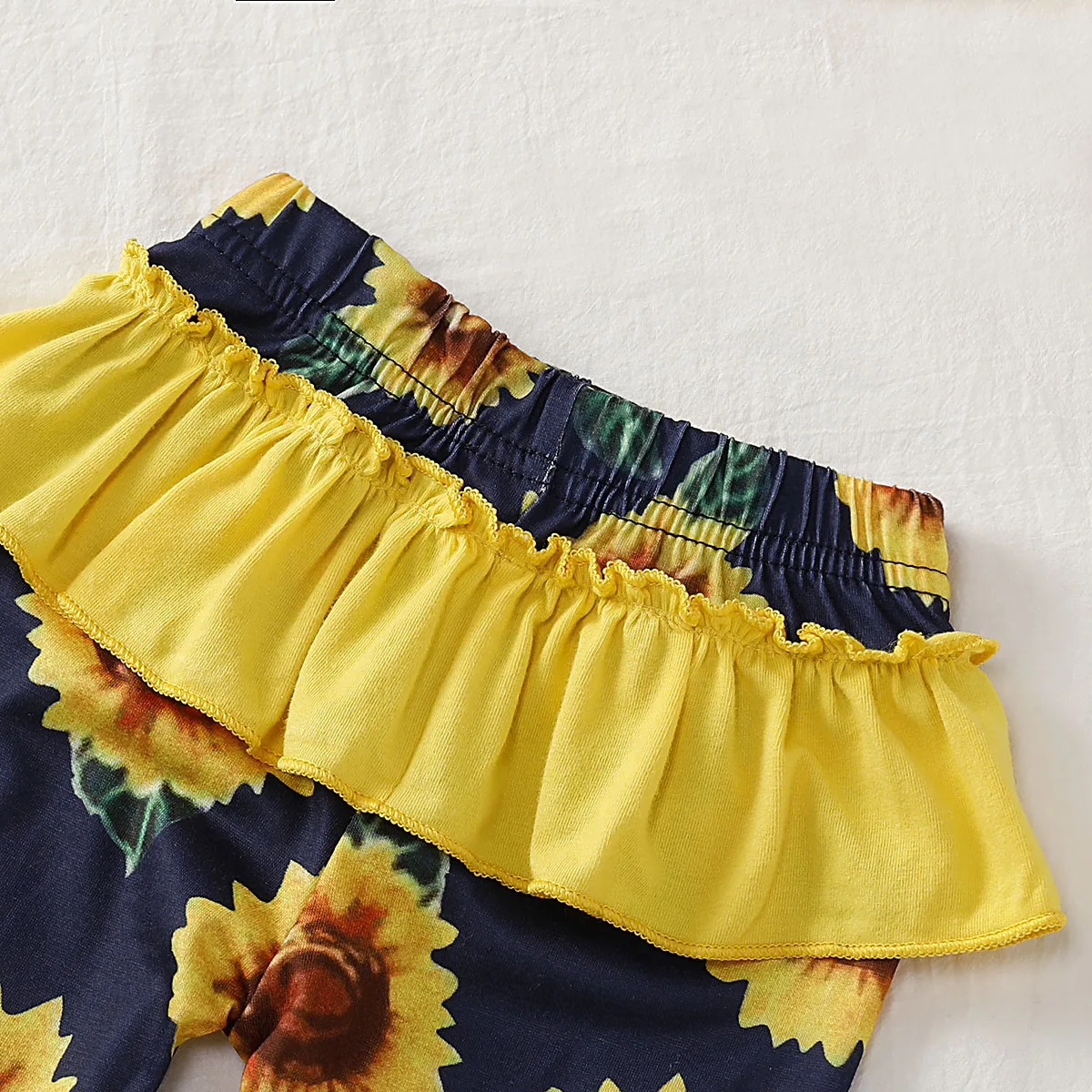 3PCS Newborn Baby Boy Girl Autumn Cotton Cloths Long Sleeve Sunflower Animal Printed Romper+Floral Pants Outfit