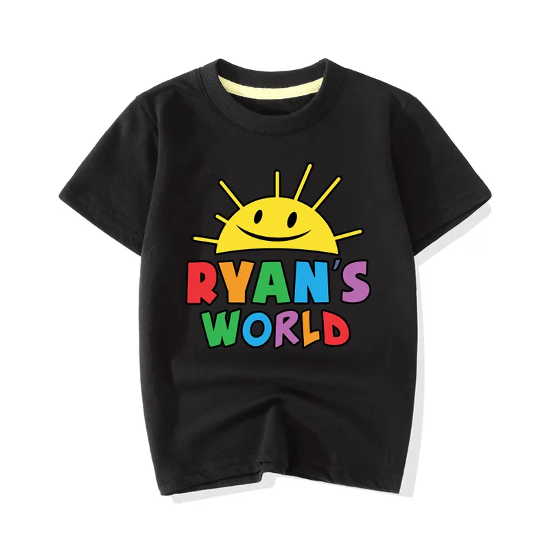 Одежда с принтом «Ryan's World» для мальчиков и девочек летние футболки с короткими рукавами для малышей Детские футболки, топы, одежда JY085