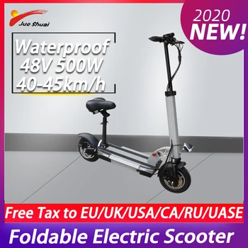 

Mini Foldable Electric Scooter 48V 500W 5A-26AH Lithium Battery for Adult Electric Skateboard Waterproof E Kick Scooter