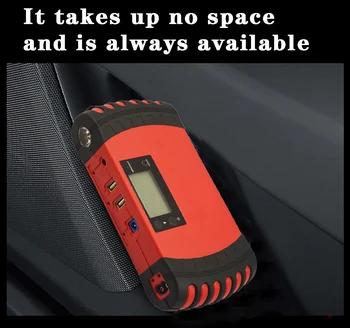 

15000mAh PowerBank 600A Auto Starting Device Car Jump Starter with 3-Mode LED Light for 5L gasoline and 3L diesel Vehicle