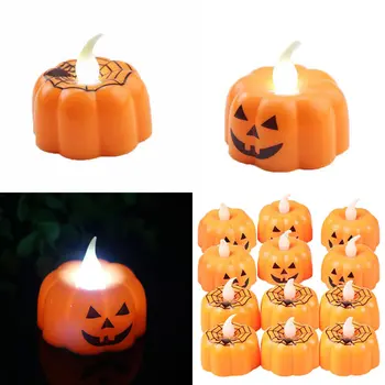

2020New Pumpkin Candle Lights Halloween Decoration Lights Warm White Halloween Home Decoration Accessories
