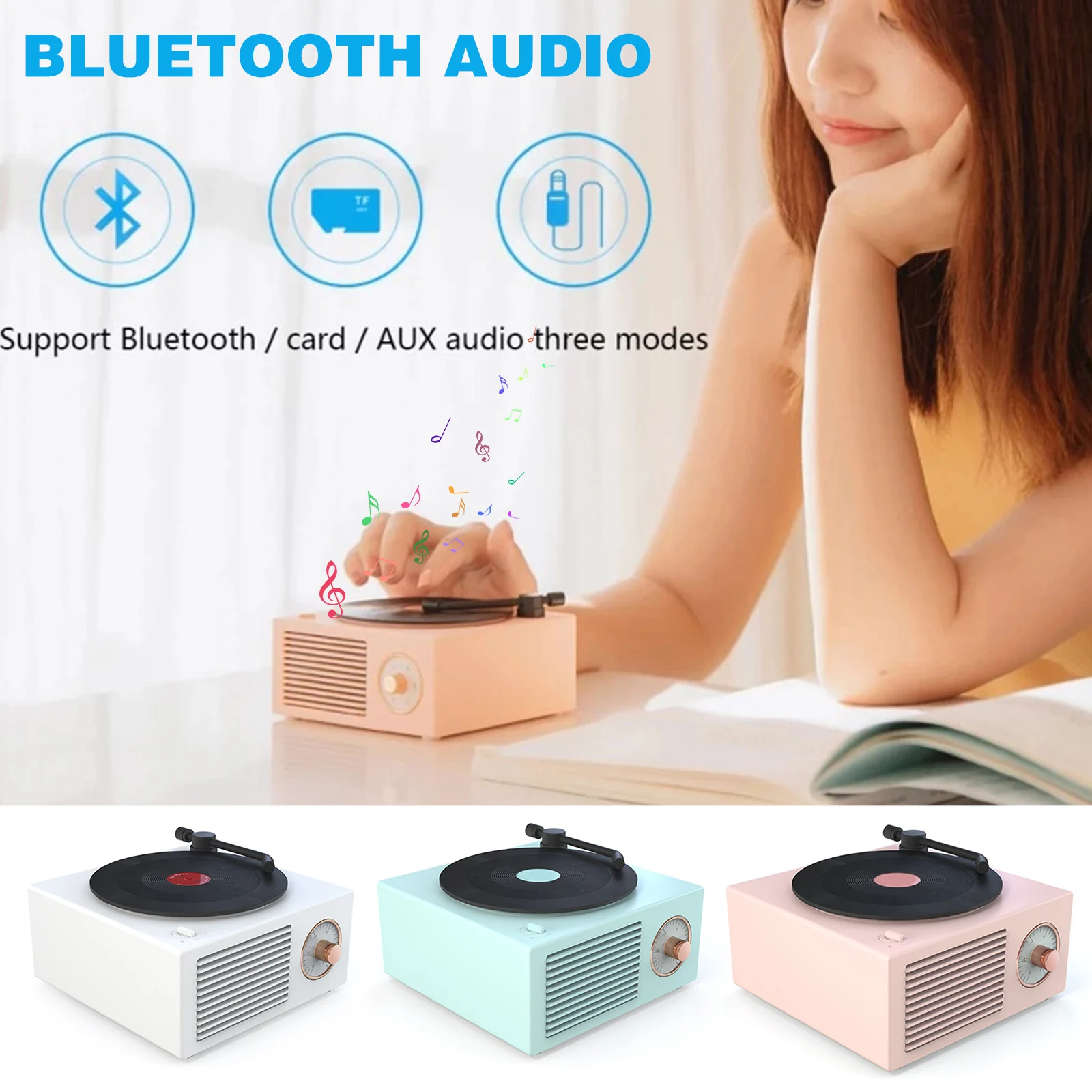 Multifunctional Mini Retro Record Player Turntable