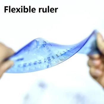 

20/30cm Transparent Flexional Soft Ruler Bendable Plastic Straight Ruler Drafting Supplies Kids Drawing Templates Deli 6209