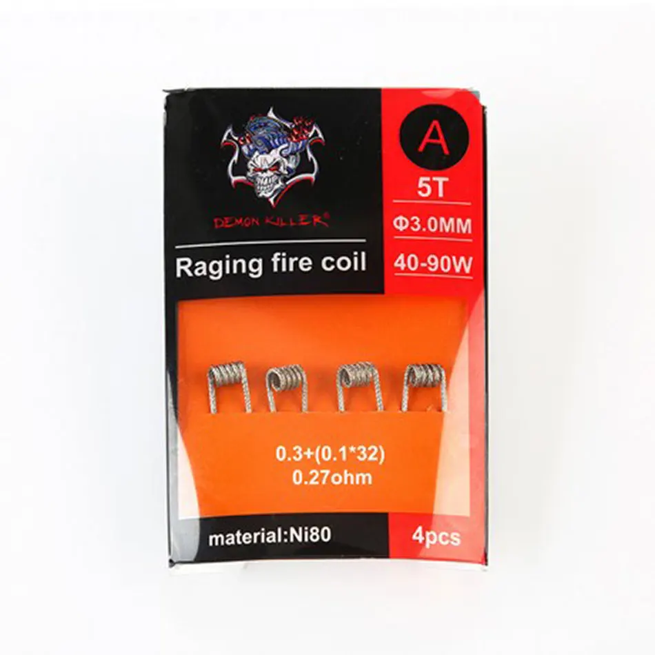 2 упаковки/8 шт демон убийца бушующая пожарная катушка 0.25ohm / 0.27ohm 0.32ohm сделано из Ni80