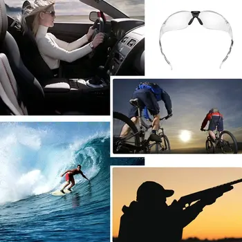 

PC Safety Glasses UV-protection Motorcycle Goggles Dust Wind Splash Proof Impact Resistance Eyewear for Riding Cycling Camping