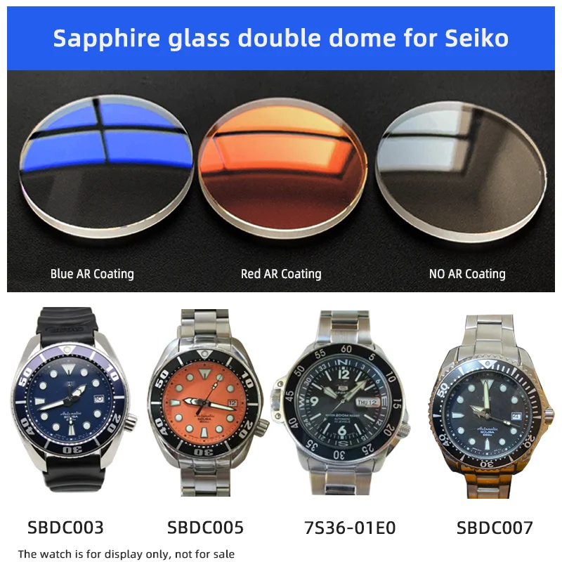 Ar Coating Seiko Sapphire Crystal SKX/SRPD Double Domed Sapphire