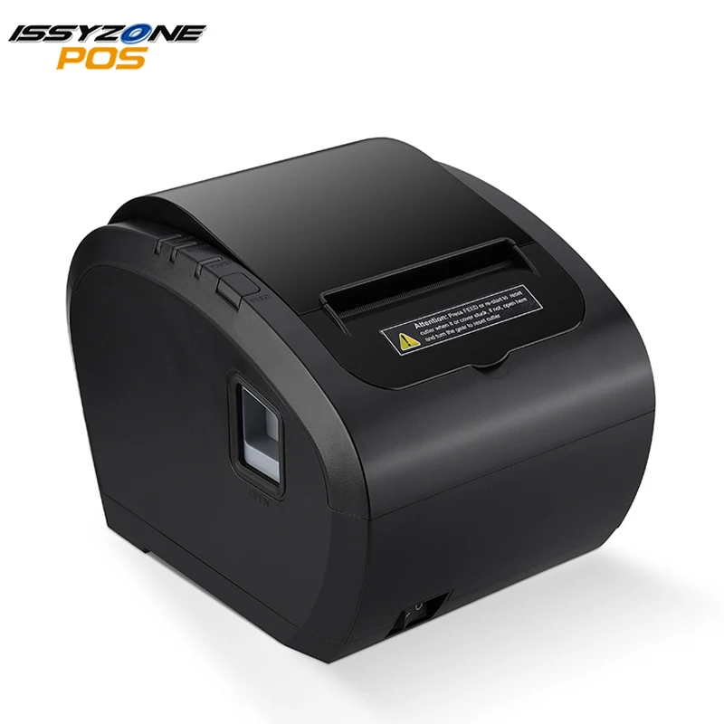 

ISSYZONEPOS 80MM Thermal Receipt Printer Barcode Printer USB LAN Serial Port Kitchen Bill Printer Support Windows Linux Mac