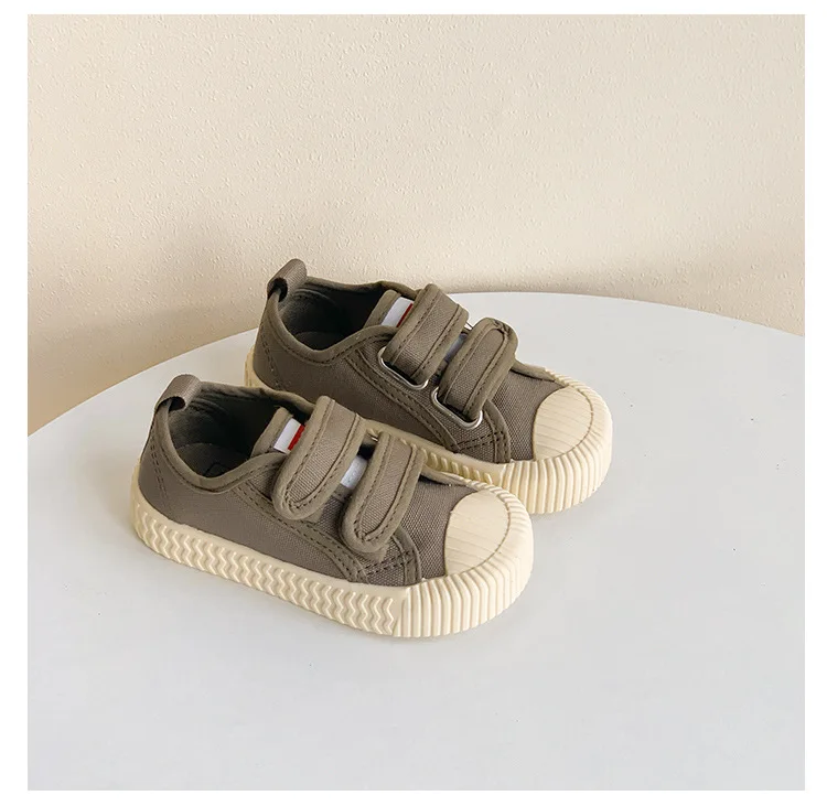 Children Canvas Shoes for Boys and Girls Spring  Autumn Hook and Loop Shoes Soft Bottom Breathable Toddler Baby Biscuit Shoes best children's shoes
