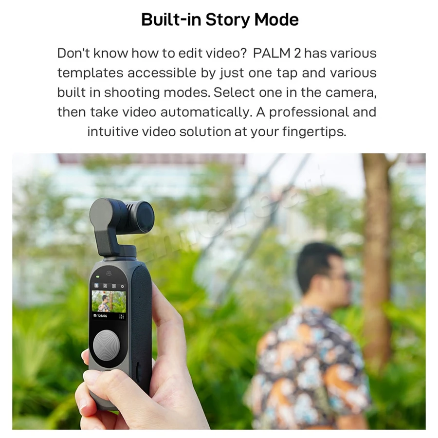 FIMI PALM 2 3-Axis Handheld Gimbal Camera Stabilizer 128° Wide Angle FPV 4K 100Mbps WiFi 308 Min Noise Reduction MIC Smart Track FIMI PALM 2 3-Axis Handheld Gimbal Camera Stabilizer 128° Wide Angle FPV 4K 100Mbps WiFi 308 Min Noise Reduction MIC Smart Track