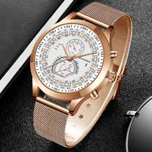 

Luxury Business Three-eye Calendar Roman Scale Dial Steel Belt Men's Quartz Wrist Watch Elite Men Must Relogio Masculino