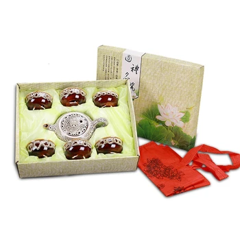 

Five Name Kiln One Of Fish Cup In Jun Kiln Kung Fu Tea Have A Complete Set Glazed Pottery Porcelain Can