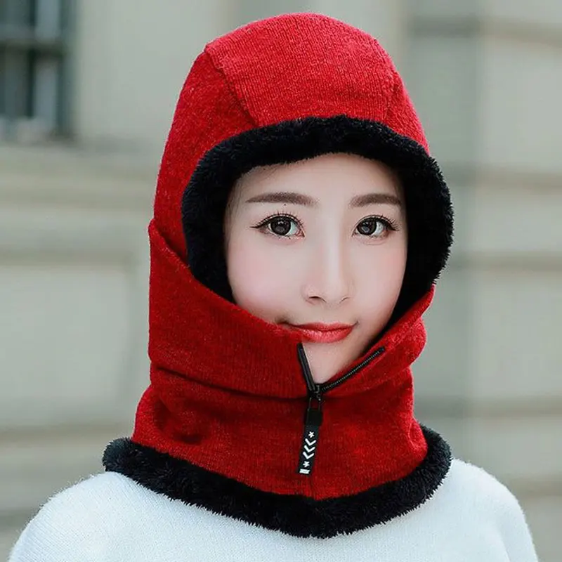 Skullies Beanies женская зимняя меховая женская шапка зимние шапки для женщин теплая маска Толстая Женская зимняя шапка женская вязаная шапка