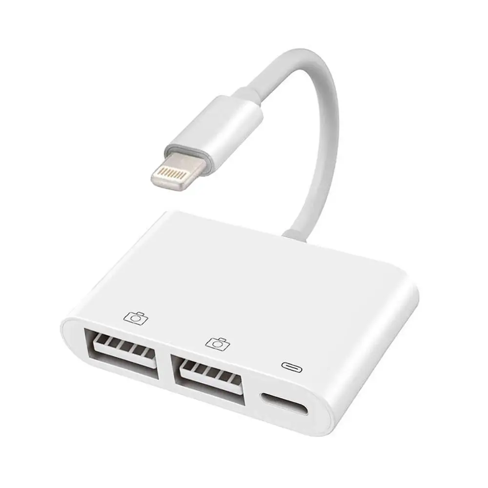 

USB Camera Adapter USB Female OTG Cable Data Sync Cable with Charging Port Compatible for Phone Pad USB Flash Drive Card Reader