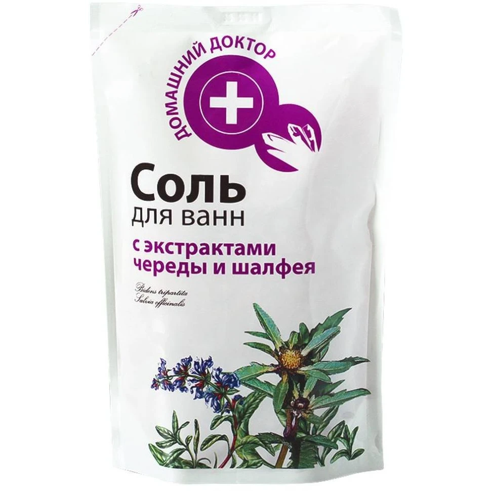 Соль для ванн с экстрактом череды и шалфея 500 грамм |